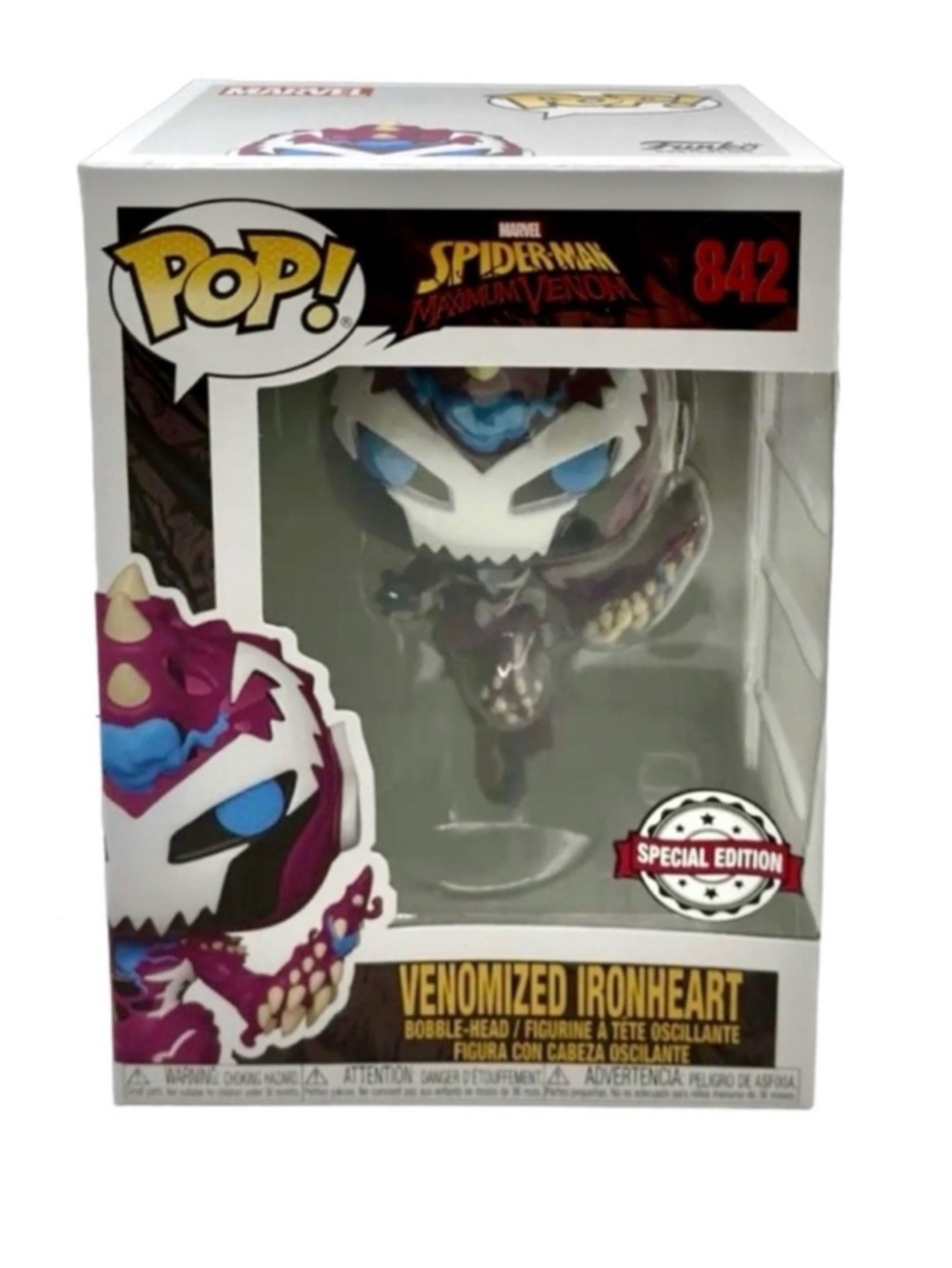 Funko Pop~Marvel~Spider-Man Maximum Venom~Venomized Ironheart #842 (VAULTED) NWT